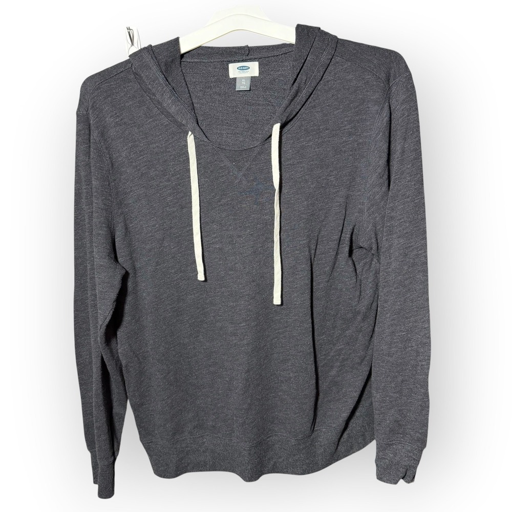 Old Navy XL Charcoal Grey Lightweight Pullover Hoodie Long Sleeve Sweatshirt